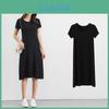 Plus Size Women's Summer Modal Short Sleeve Long T-shirt Casual Dress For Effortless Style
