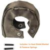 T4 Titanium Turbo Blanket Heat Shield Charger Cover Wrap For T4 GT40 GT42 GT45 With Locking Springs,Cover Fiberglass Turbo Charger Cover Heat Shield