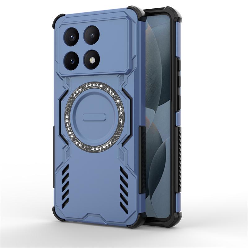 Armor Case For Xiaomi Poco X6 Pro Magnetic Adsorption Wireless Charge Cover Poco X6 F6 F7 Pro F7 Ultra Case For Poco X6 Pro Case
