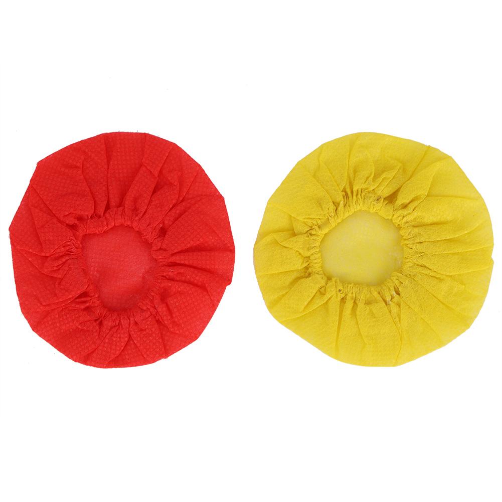 100 Stück Einweg-Vlies-Mikrofonabdeckung Zubehör für KTV Bühne Interview Zubehör(Rot und