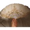 Feather Fan Lolita Dance Cheongsam Catwalk Show Folding Fan Retro Nostalgic Hanfu Fairy Lace Fan
