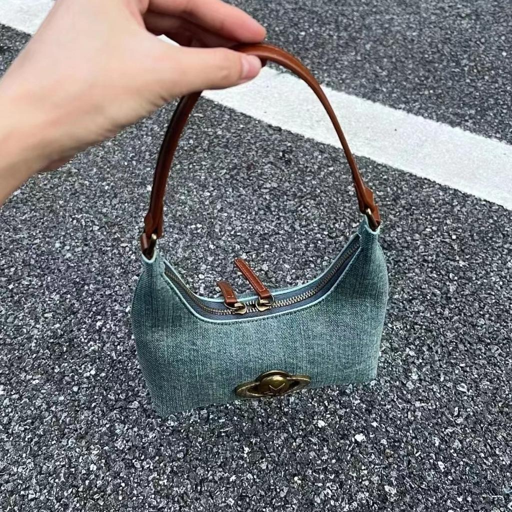 Denim Underarm Bag Versatile Shoulder Bag Women's Handbag