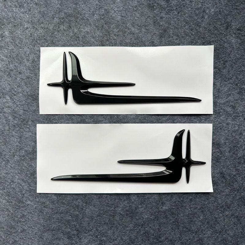 Mercedes-Benz New C-Class, E-Class, A-Class Rear Side Emblem & Angel Wings Sticker for E300L/C260L Long Version