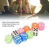 30PCS Colored Dice Set Plastic 6 Sided Standard Game Dice for Kids Classroom Math Learning White Blue Orange Pink Green