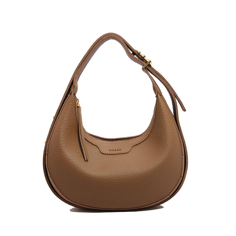 

Niche handbag women s 2025 new versatile shoulder crossbody armpit bag casual fashion crescent bag 23*7*18 коричневый