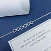 Sterling Silver Infinity Symbol Bracelet with Zircon - Elegant European & American Style for Women