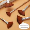 Nylon Hair Fan Brush Set for Gouache, Watercolor, Acrylic, and Oil Paint
