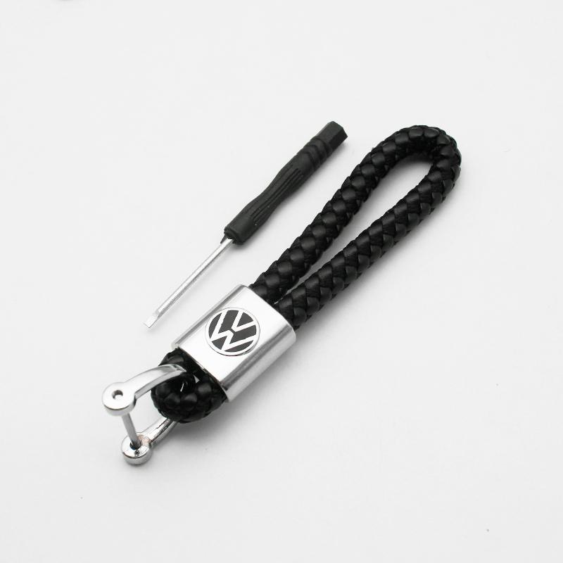 For Volkswagen 3D Metal/Leather Car Keychain Key Chain Ring Key Holder For VW Golf 6 7 8 4 5 MK4 MK5 MK6 MK7 B6 GTI Key Chain Rings Accessories YZ6