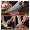 Stainless Steel Utility Knife Boning Knife with Cover Damascus Laser Chef Knife Meat Cutting Cooking Cleaver for Kitchen