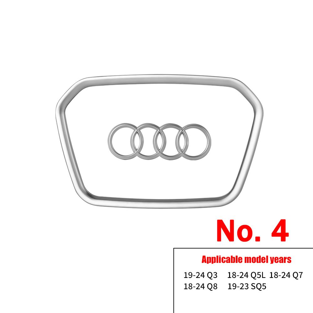 For Audi 8P 1PC Car Style Steering Wheel Center Logo Cover Sticker Decoration For AUDI A6L Q7 Q3 Q5 A7 2005-2024 A5 A3 A4L A8L 2005-2016 A8