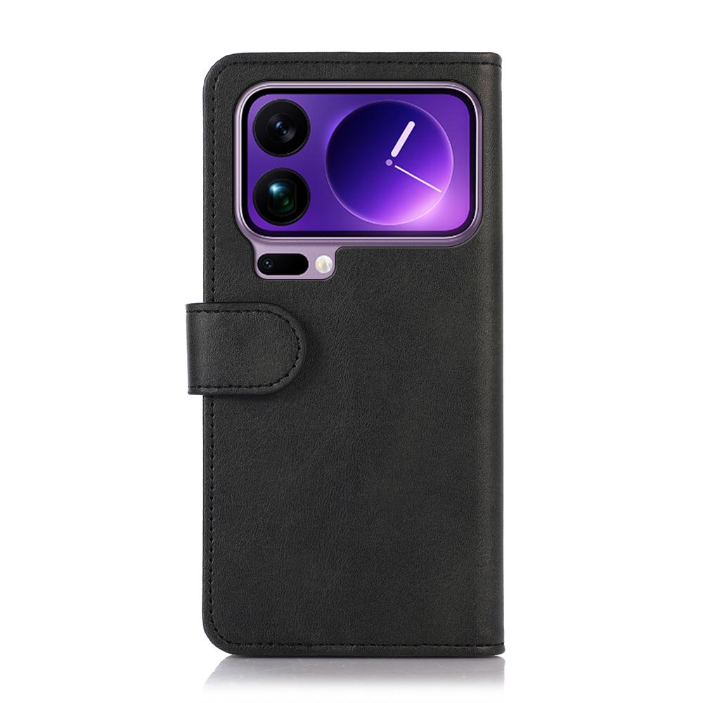 For Xiaomi 17 Pro Max Case Cowhide Texture Leather Wallet Phone Cover with Stand