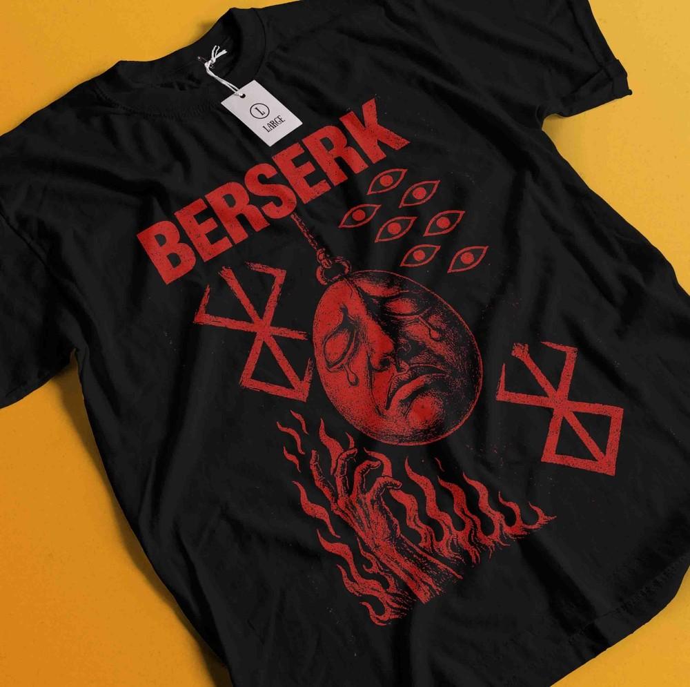 

Берсерк Футболка Гатс Футболка Гриффит Футболка Каска Футболка Воин Аниме Манга Фарнезе 4XL