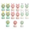 Desktop Small Fan Cartoon Animal Ear Shape USB Powered Bedroom Desk Fan Adjustable Wind Speeds Anti-Slip Base Fan
