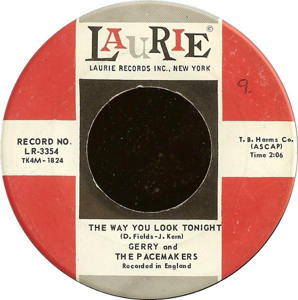 

7inch Record GERRY & THE PACEMAKERS - Way You Look Tonight / Girl On A Sw LR3354 LAURIE 1966 US Rock Used