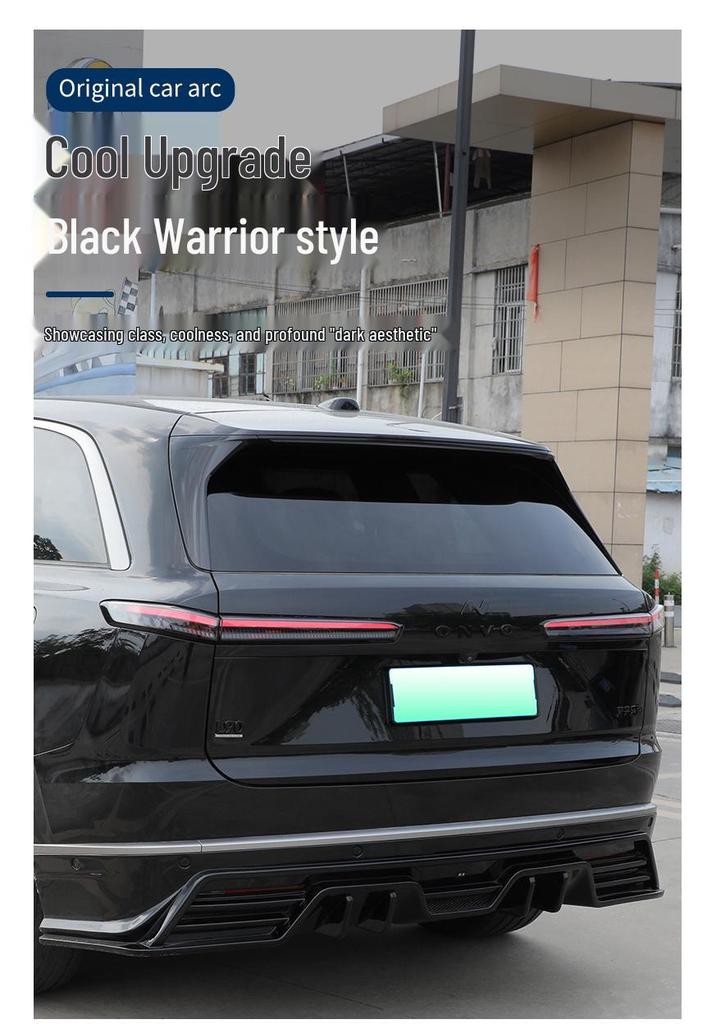 Compatible Black Letter Car Logo Modification for Nio L90 – Hood and Tail Emblem Sticker