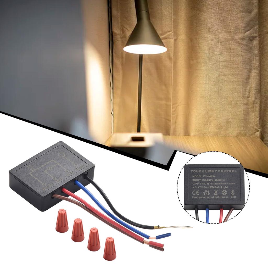 Black Touch Light Switch for Table Lamps Suitable for Home and Office Use