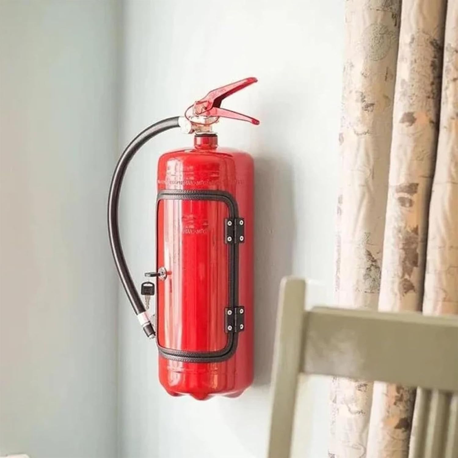 

My Cave My Rules Gift Can Bar Set Fire Extinguisher, Fire Extinguisher Mini Bar Wine Cooler, Simulation Fire Extinguisher Wine Bottle Holder Bar, for