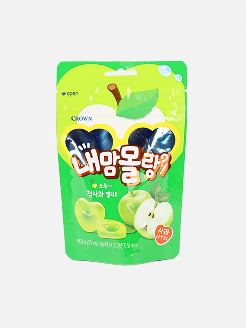 Crown Chewy Green Apple Jelly 50g 1ea