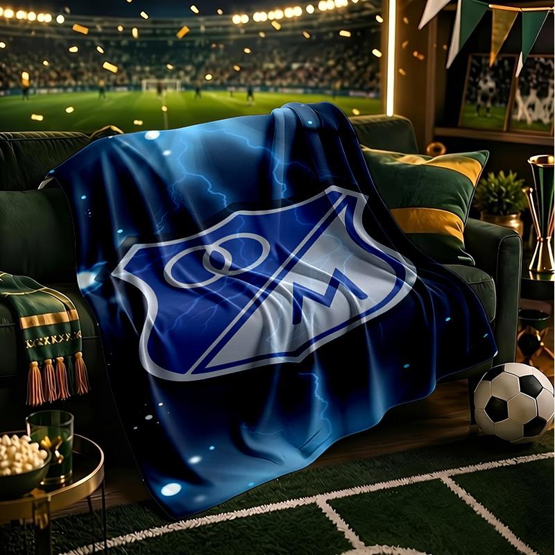 Blue Shield Emblem Millo-narios Blanket Lightweight Ideal Bedding Blanket Perfect for Travel, Living Rooms, Offices, Sofas, Fan Christmas gift