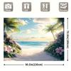 Paradise Beach Tapestry for Travel Lovers, Nature and Coastal Style Room
