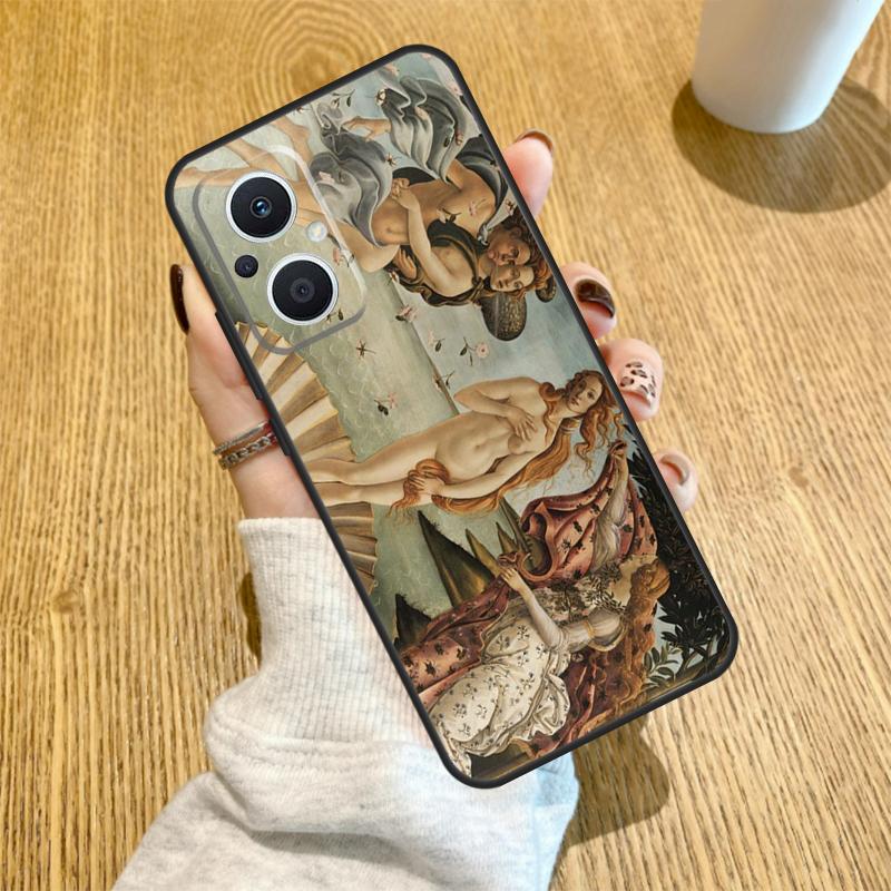 

Art Painting Birth Of Venus Funda For OPPO Reno 13 F 14F 12F 11F 8T 7 8 Lite 10 11 12 14 OPPO Find X5 X6 X8 X9 Pro Case OPPO Find X8