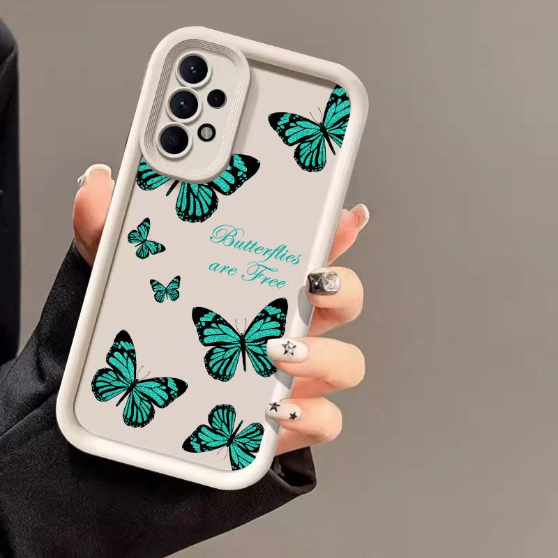 Butterfly Glitter Butterflies Case For Samsung Galaxy A55 A35 5G A13 A54 A53 A52 A34 A33 A32 A14 A23 A24 A12 A51 A71 Phone Cover