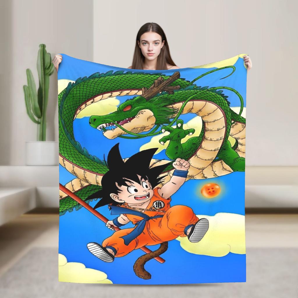 Anime D-Dragons B-Balls Blanket Quality Warm Soft Throw Blanket Winter Airplane Travel Home Decor Pattern Bedspread