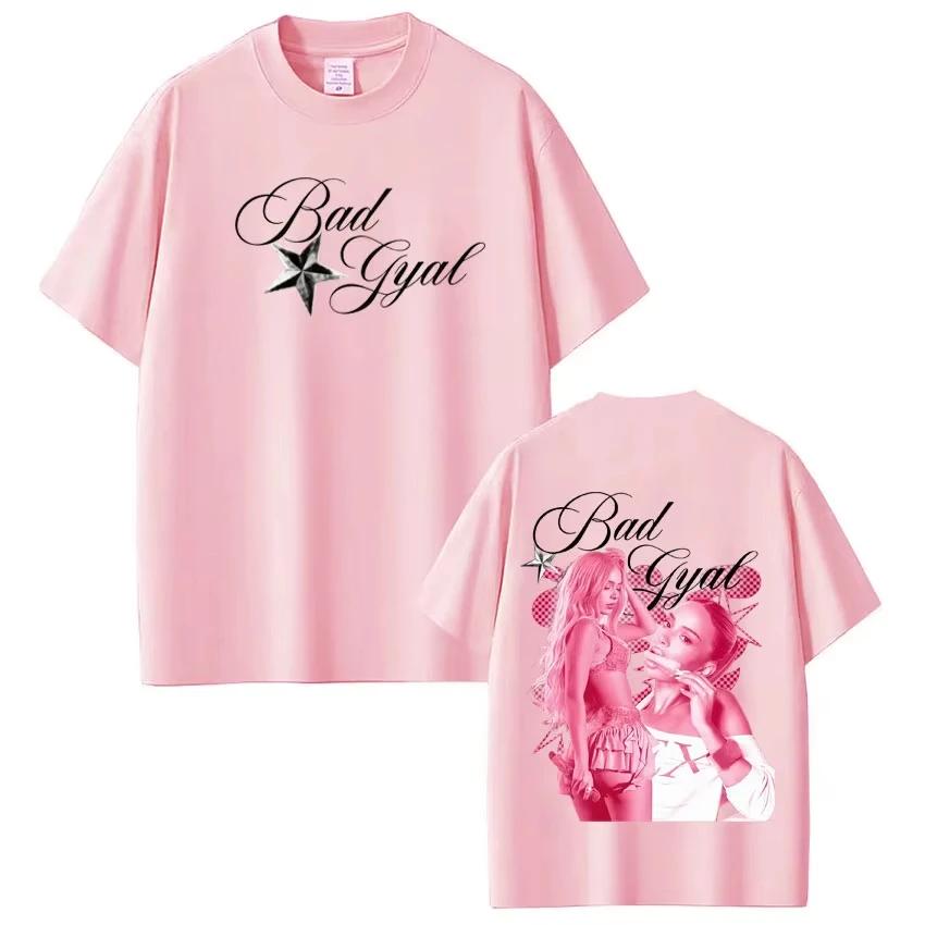 Singer Bad Gyal 2026 Tour Fashion Print Tshirt Unisex Women Harajuku Tshirt Summer Shortsleeved Casual Aesthetic Trendy Tshirts