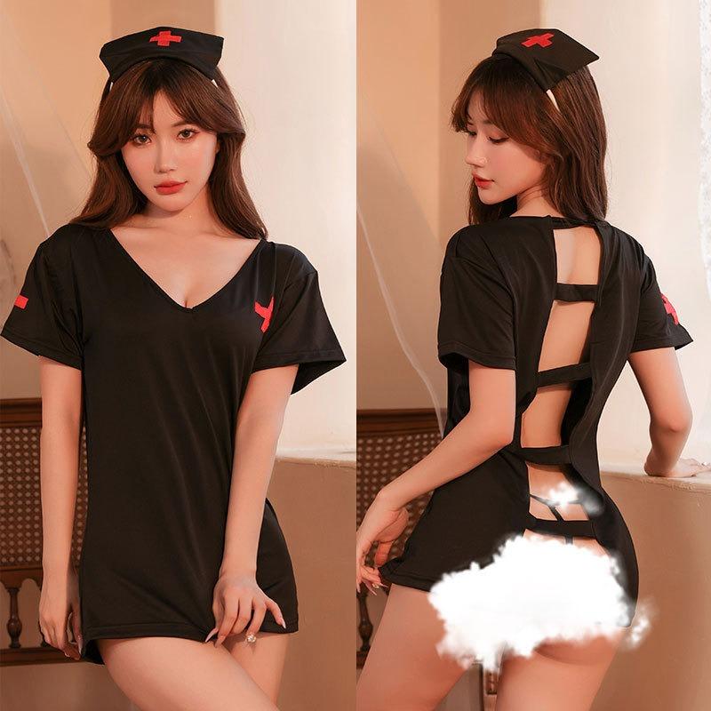 Secretary Hip Skirt Sexy Uniform Exposed Pure Desire Sexy Underwear Flirting Uniform Perspective Woman