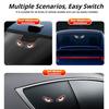 Solar Demon Eye LED Car Window Light, No Drill Led Eyes for Car Windshield, USB-C Powered Devil Eyes Warning Light for Cars Rear Window, Dynamic Rear