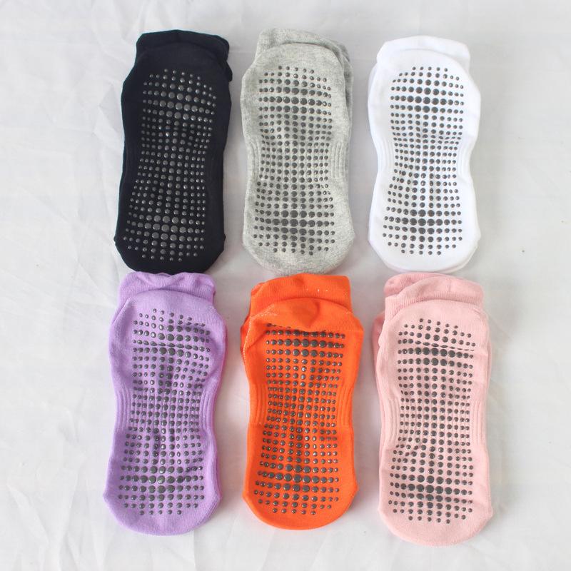 5 Pairs Yoga Socks Women Cotton Solid Color Short Mesh Breathable Professional Non-slip Floor Pilates Dance Sports Gym Socks
