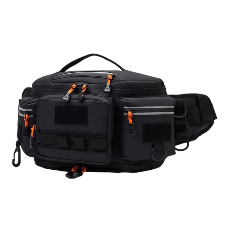 Crossbody Single Shoulder Bag Fishing Pack Water Resistant Multifunction Waist Bags Fishing Tackle Storage Bag Lure Pack