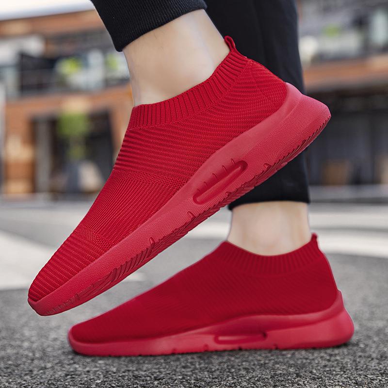 Fashion Fujeak Ultralight Casual Sneakers Plus Size Anti Slip Loafers Comfortable Mesh Sports Men Shoes Outdoor Breathable Walking Shoes