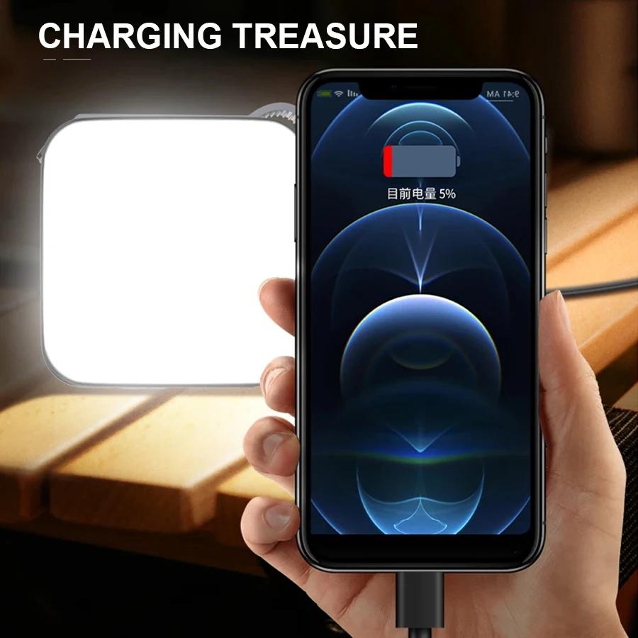 1000LM LED Camping Lantern Warm Atmosphere Light4000mAh Power Bank Rechargeable Portable Tent Light Waterproof Emergency Lamp