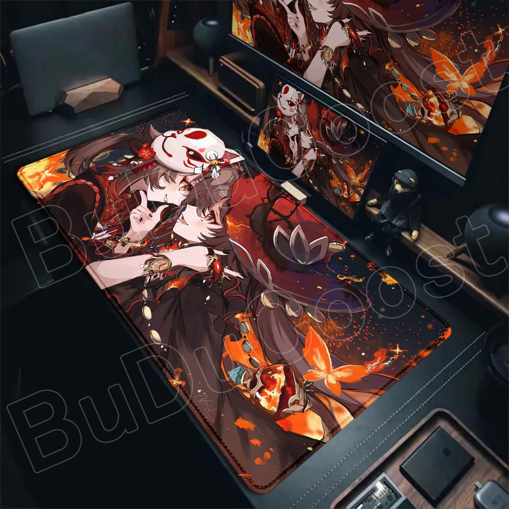 Kawaii gamer Genshin Impact Hu Tao Mouse pad HD Printing Office accessories desktop protection pad XXL Large desk mat Laptop Pad