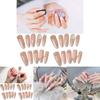 New Handmade Almond-shaped Cat Eye Nail Art With Sparkling Rhinestones Removable Fake Nail Stickers