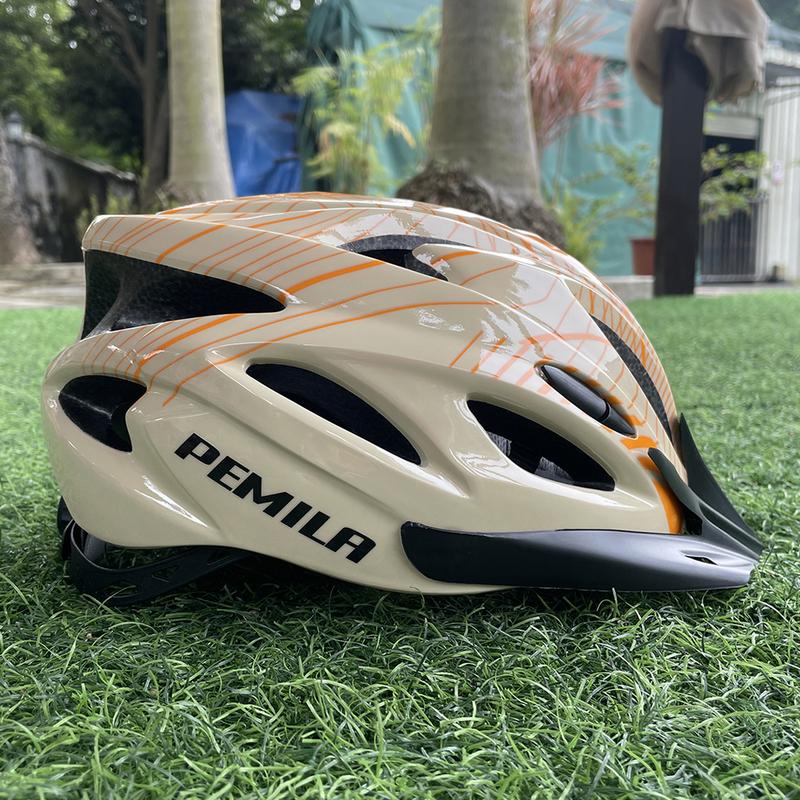 PEMILA 2024 Neuer ultraleichter Fahrradhelm, Fahrradschutzkappe, MTB-Fahrradhelm für Damen und Herren, Rennausrüstung, Fahrradhelm-Visier