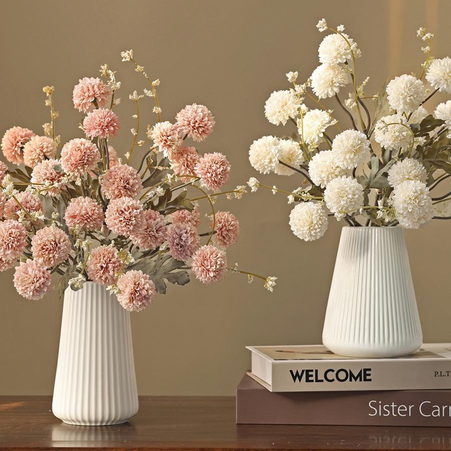 Silk Artificial Flower Chrysanthemum Festival Wedding Home Room Dining Table Vase Decora Wreath Bridal Bouquet Ornament Diy Gift