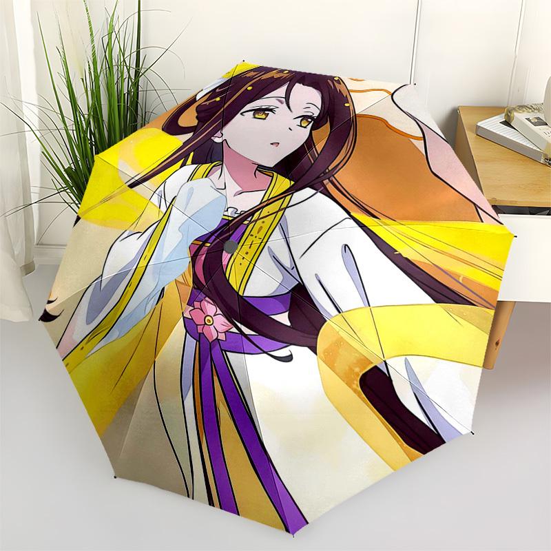 

1pc Anime Character Outdoor Umbrella - Automatic Opening/Closing, Portable 3-Fold Design, 8-Bone Iron Frame - Perfect Gift for Fans, Travelers, D