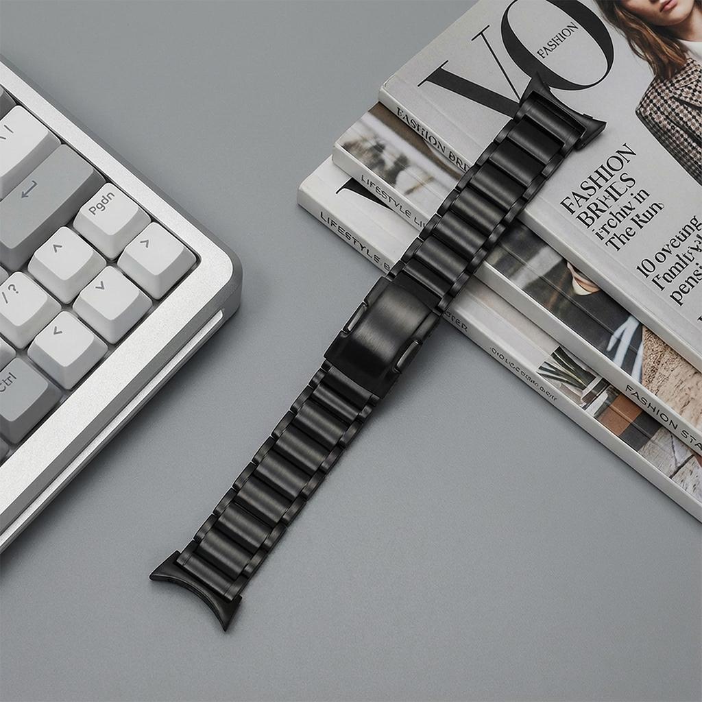 Klokkereim For Google Pixel Watch 4 45mm/3 45mm 3-ledd Skilpaddebakke Spenne Titanlegering Rem