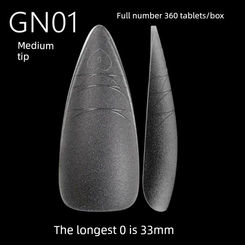 

NADECO Professional Wear Nail Prolate Ellipse French Nail with Reference Line Ultra-Thin Engraving-Free Nail Scrubber Nail Stickers GN GN01 [360 Film] Take Three and Send One