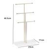 Jewelry Stand Holder Organizer: 18.3" Sturdy Jewelry Hanger for Necklace, Earring, Bracelet, Gold and Black