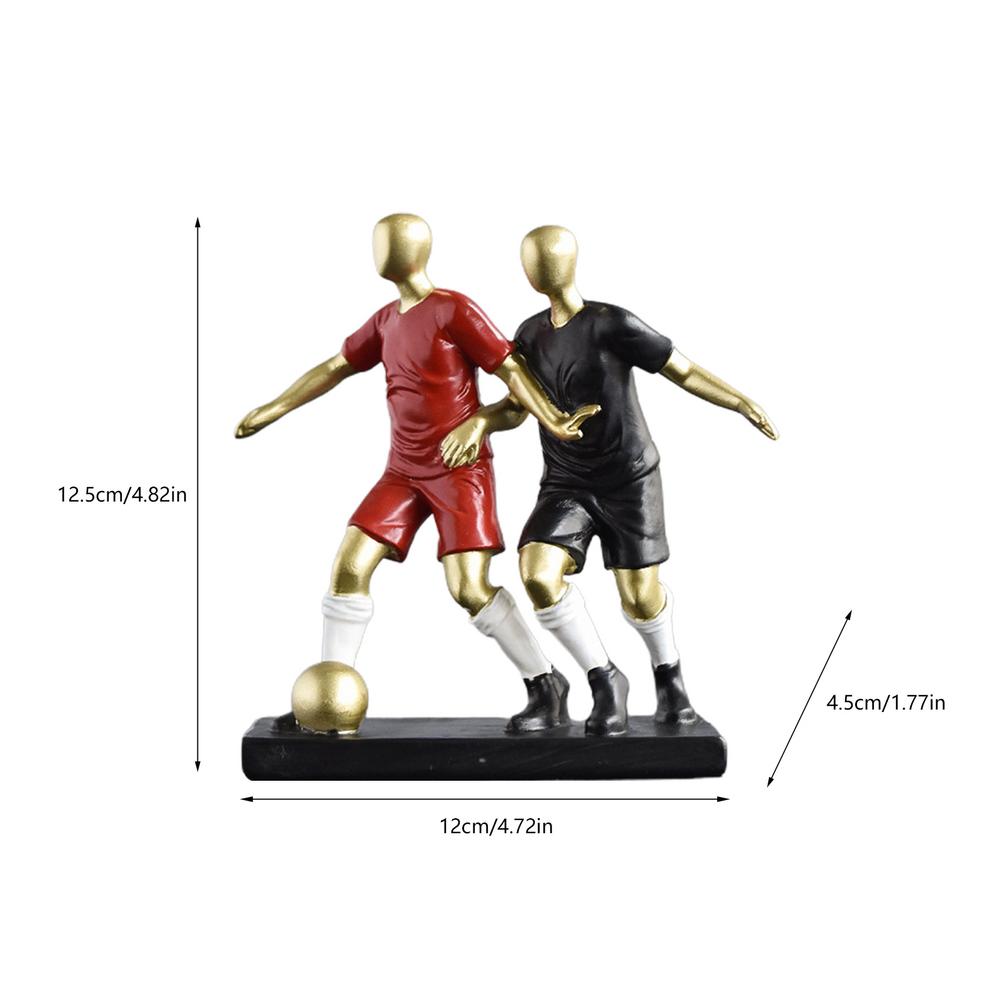 Soccer Team Figurine Resin Football Player Figurine Miniature Football Boys Model Home Art Football Decoration For Wine Cabinet