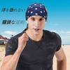 Trifong Men's Bandana Cap Mesh Star Pattern Pirate Hat Quick Dry Sweat Absorption Bandana UV Cut Sweat Stopper Breathable Material Red Blue Do-rag