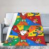 Cartoon Muis M-Maisy Flanellen Dekens Vintage Plaid Dekens voor Thuis 150*125cm Bedspreien,
