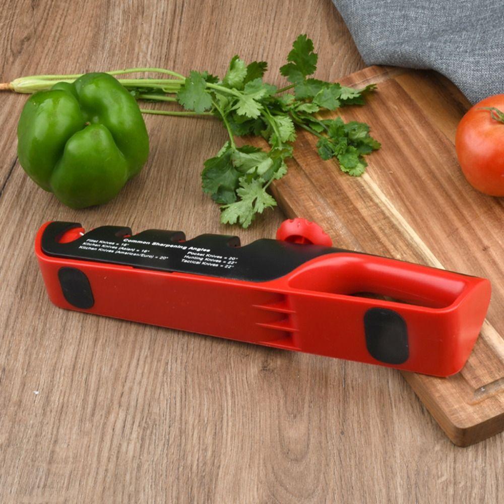 4 Stages Sharpening Stone Plastic Scissors Sharpener Knives Whetstone Sharpening Various Blades