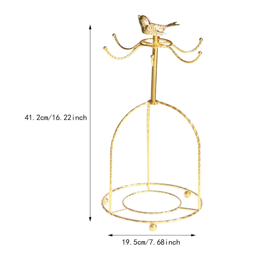 Metal Coffee Cup Stand Organizer Mug Holder Rack Space Saving Cup Cleanup Shelf Kitchen Countertop Display
