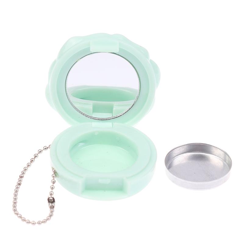 

Hot Empty Eyeshadow Case With Keychain Rose Flower Shape Lipstick Box Cosmetic Packing Container Refillable Makeup Lip Mask Case