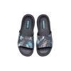 Li Ning Badfive Quiet Abrasion Resistant Slide Slippers Men's Black Blue ABTR007-4