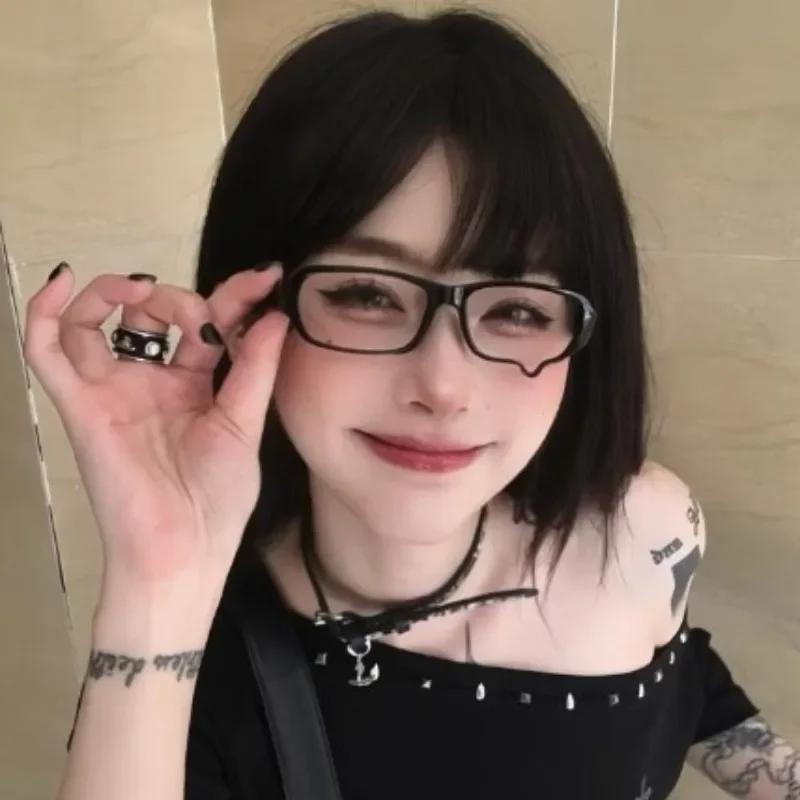 Y2K Teardrop Cosplay Glasses Unisex No Lenses Costume Props Eyewear Accessories Fashion Jewelry Gifts for Parties